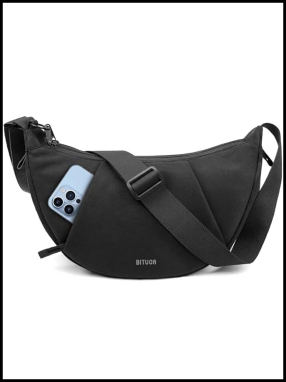 Water-Resistant Anti-Theft Crossbody Bag Crescent Hobo Multi-Pocket Shoulder